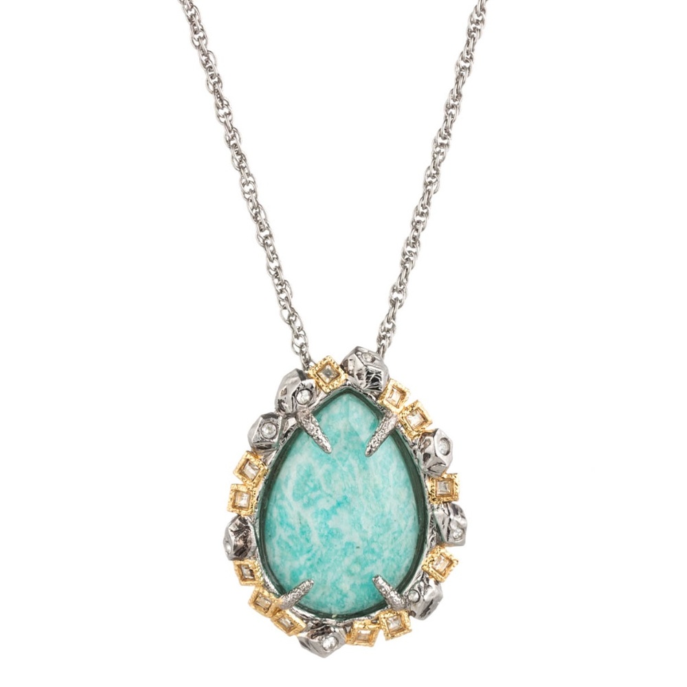 Mosaic Pendant Crystal Necklace